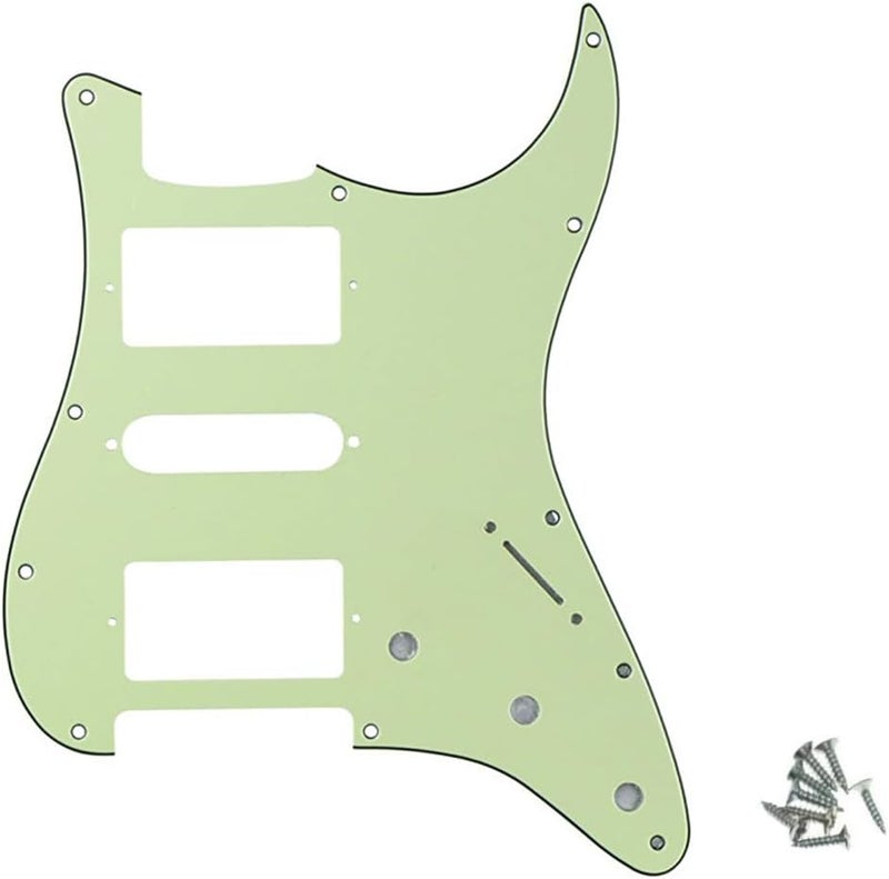 ROZILO Strat HSH Pickguard Pick Guard Scratch Plate with Screws for American/Mexican Standard Strat Modern Style Guitar Replacement Mint Green - Image 1